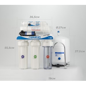 Фільтр зворотного осмосу Aquarum Simple RO-5P з помпою