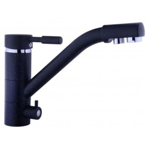 Смеситель кухонный Raifil Globus Lux LAZER GLLR-0555 BLACK ЧЕРНЫЙ комбинированный