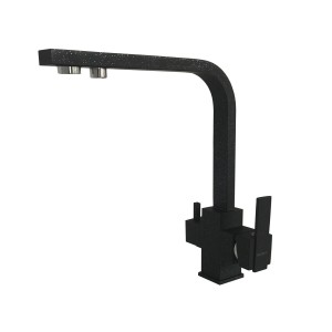 Смеситель кухонный Raifil Globus Lux LAZER GLLR-0111 ONIX Черный комбинированный